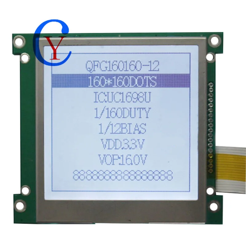 TG160160B-18 3 4 дюймов В заменяемый 160*160 графическая точка LCM Гэри 160160 ЖК-дисплей UC1698U