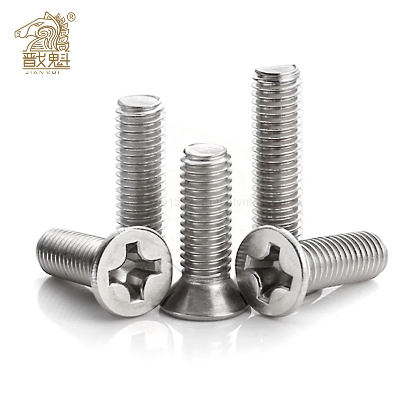 50pcs M1 M1.2 M1.4 M1.6 M2 M2.5 M3 M4 Mini Micro Small Black 304 Stainless steel Cross Phillips Flat Countersunk Head Screw Bolt