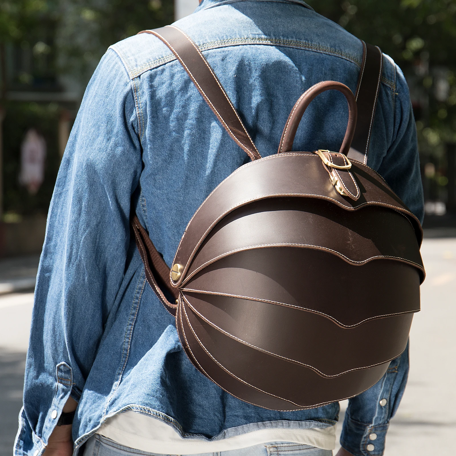 MVA Crazy Horse Leather Backpack Women Vintage Backpack For Womens Bagpack Leather Schoolbag Backpacks Travel mochila mujer 4007 3