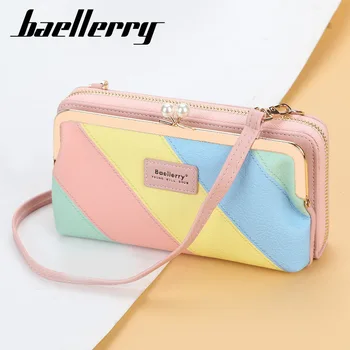 

Women's Wallet Korean-style pin pi Contrast Color Shoulder Bag Fashion Mass Cross-body Mobile Phone Bag Wholesale