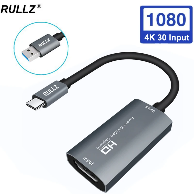 4K 1080P Type C видеозахват HDMI-совместимый USB 2 0 для PS4 PS5 переключатель телефонная игра