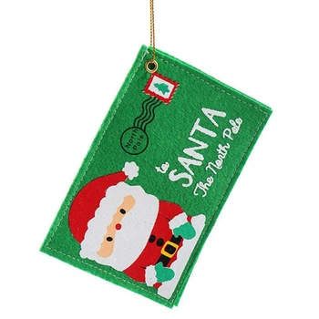 

10Pcs Christmas Envelope Candy Bag Invitation Envelope Santa Claus Tree Ornament Gift Bag Christmas Santa Sack Party Decor