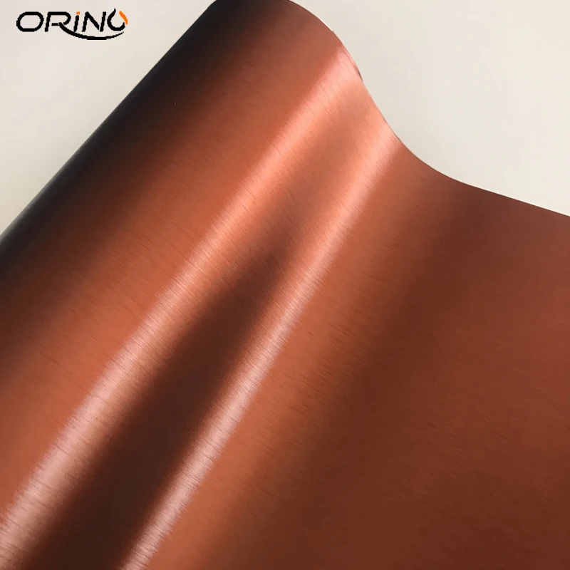 Brown Brushed Metallic Vinyl Wrap Sticker-1