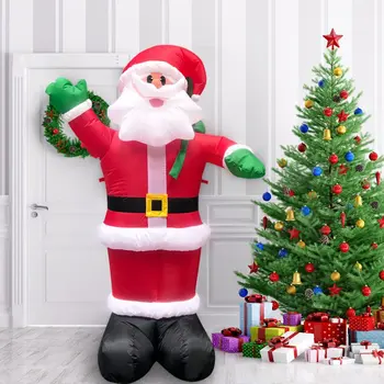 

Inflatable Santa Claus inflatable Christmas decorations 6 feet inflatabley Santa Claus Xmas Party Decorations LED lights 2021