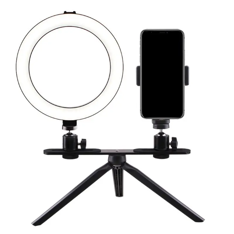

8" LED Ring Light Phone Holder and Tripod Stand for Live Makeup YouTube Video Selfie Whosale & Dropship