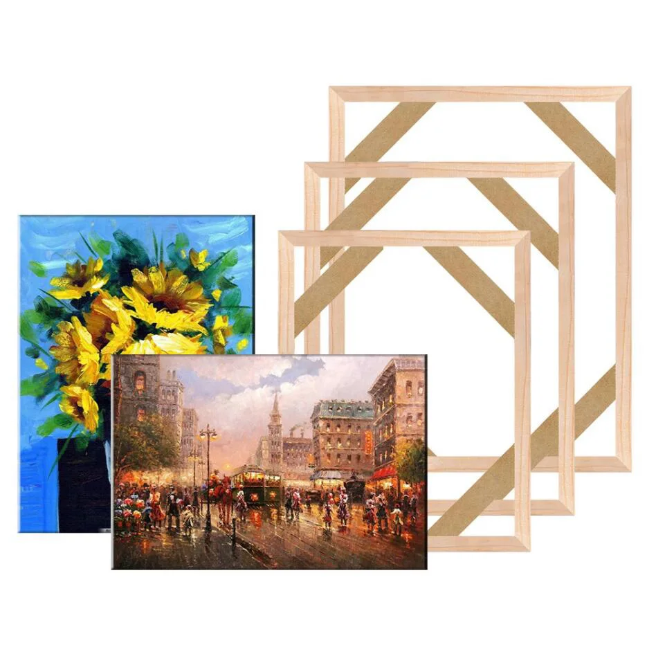 30*40cmDIY Wooden Oil Painting Frame Frames Wood Photo Canvas Diamond