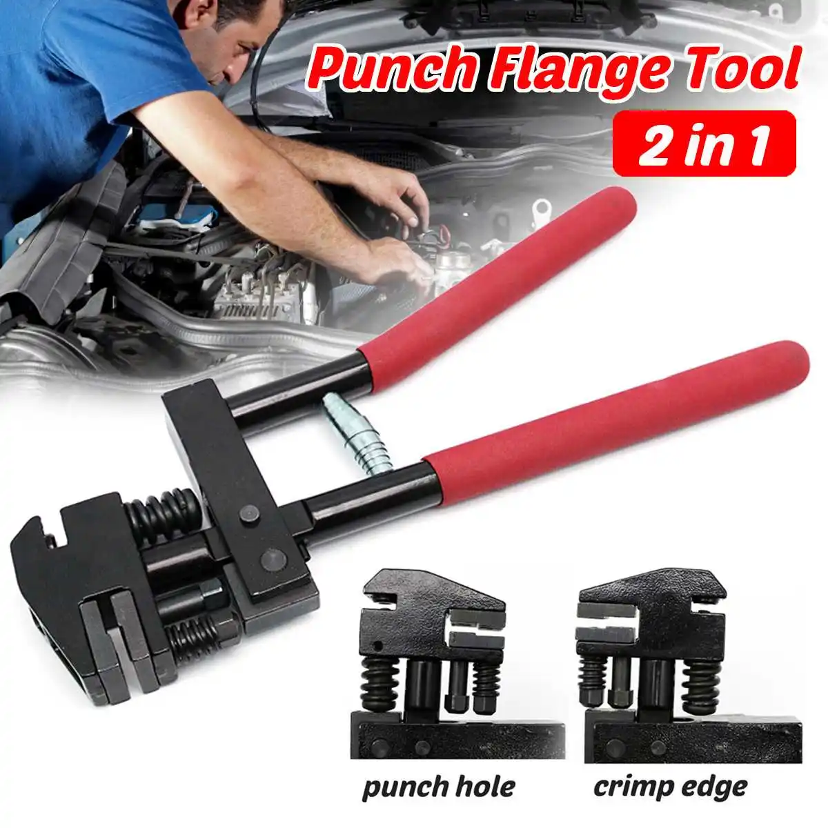 BINGFANGW Punch Hand Flange Steel Sheet Metal Crimping Tool Pliers,Panel Flanging Plier Crimp