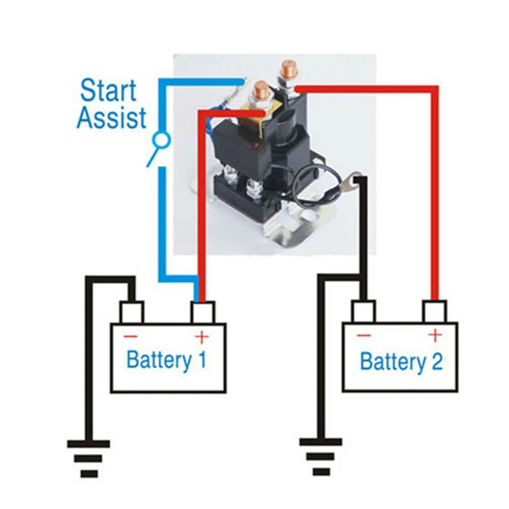 4 Pin 12V AMP 500A аксессуары Замена стартера мощность двойной батарея реле изолятор профессиональный автомобильный переключатель вкл. Выкл. Простая установка