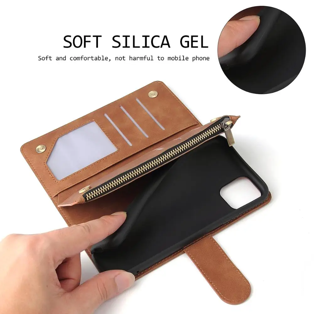  Luxury Leather Magnetic Flip Phone Holder Case for Iphone Xr 11 pro Xs Max X Card Wallet Stand Cove