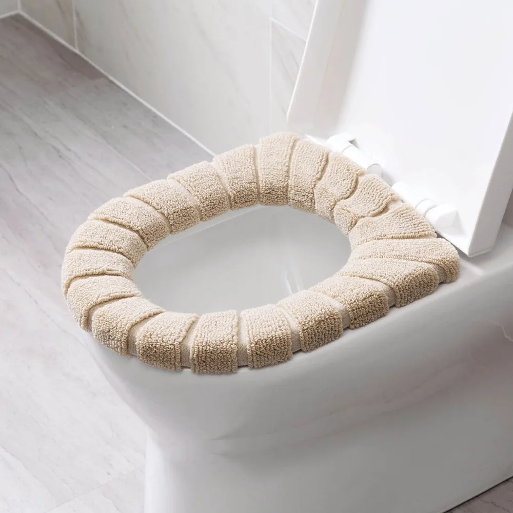 3PCS New Winter Comfortable Soft Heated Washable Toilet Seat Mat Set Bathroom Accessories Interior For Home Decor Closestool Mat