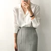 Womens Tops And Blouses Solid White Chiffon Blouse Office Shirt Blusas Mujer De Moda 2022 Long Sleeve Women Shirts Clothes A405 ► Photo 1/6