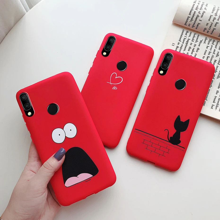 For Huawei P Smart 2019 Cases Silicone Soft TPU Matte Back Cover For Funda  Huawei P Smart 2019 Case Cover POT-LX1 Phone Case