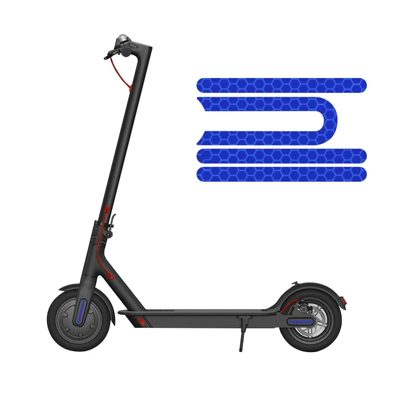 4 pièces/ensemble Scooter autocollants réfléchissants pour Xiaomi Mijia M365 Pro Scooter électrique réflecteur étanche PVC Scooter accessoires ► Photo 2/6