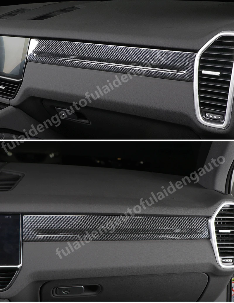 Для Porsche Cayenne Матовый ABS углеродное волокно красный LHD внутренняя консоль центр приборной панели рамка отделка автомобиля Стайлинг