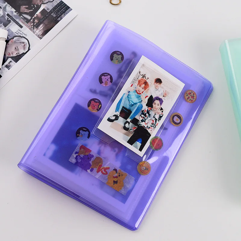 Photo Album Cute Mini Holds 64 Photos for Mini Fuji Instax & Name Card 7s 8 25 50s Jelly Color photo album
