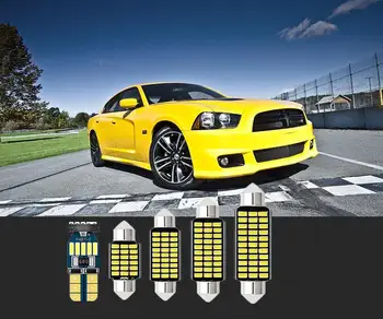 

6pcs car reading light white LED T10&36MM For Dodge Atos Attitude Charger Durango Grand Caravan H100 Journey Magnum 1990-2019