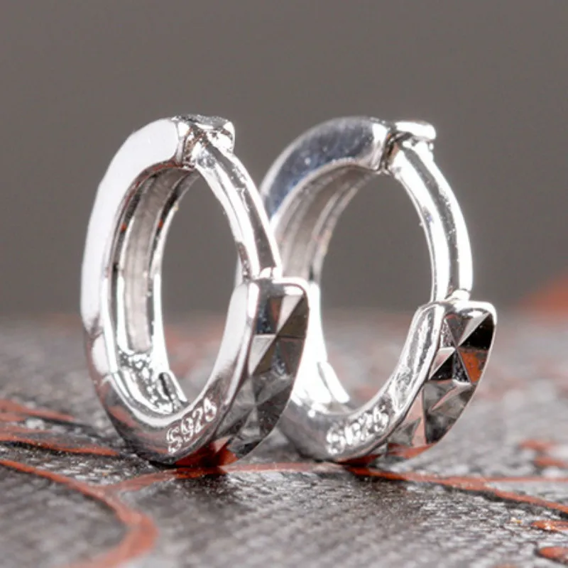Серьги-кольца для женщин, 925 пробы, серебро, Минималистичная, простая, круглая серьга, серебро, Европа и Америка, модные ювелирные изделия