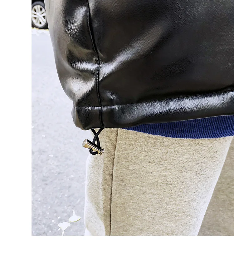 Intfeday 18 Winter Hot Sales Thick PU Leather Jacket Men's Korean-style INS Fashion Man Leather Cotton-padded Clothes Hooded Cot