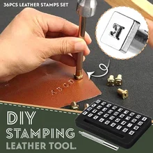 Slivery Innetoc 37 Pcs Letter And Number Stamps Punch Set For Leather Craft Punching Tools A Z Alphabet Letters 0 9 Numbers Stamp Tool Leather Easy To Do Stamp Set Alphabet 4mm 5 32 Arts Crafts
