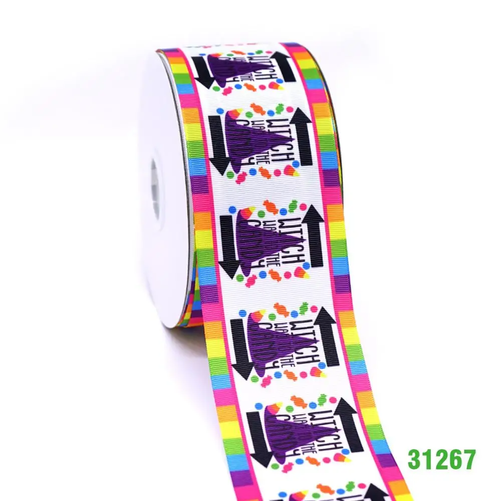 50 ярдов Хэллоуин напечатанный grosgrain ленты 31265 - Цвет: 31267