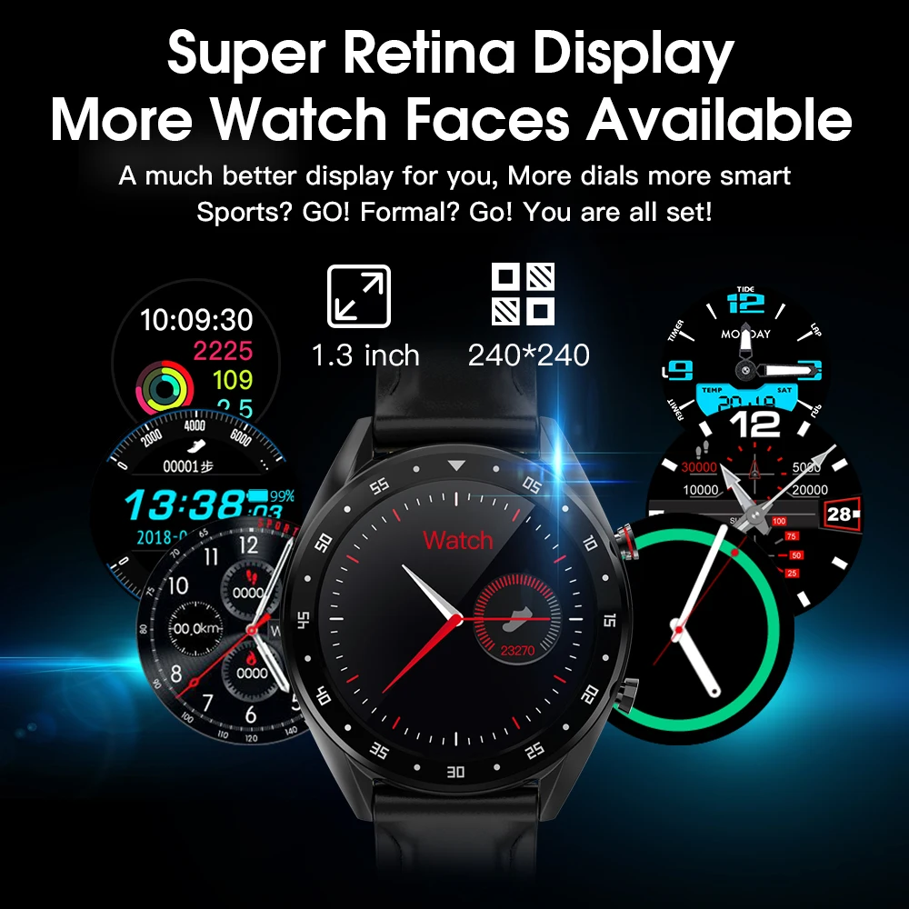 

L7 Smartwatch IP68 Waterproof Bluetooth Sports Watch Heart Rate Caller ID Function Smart Watch Suitable for Men Women