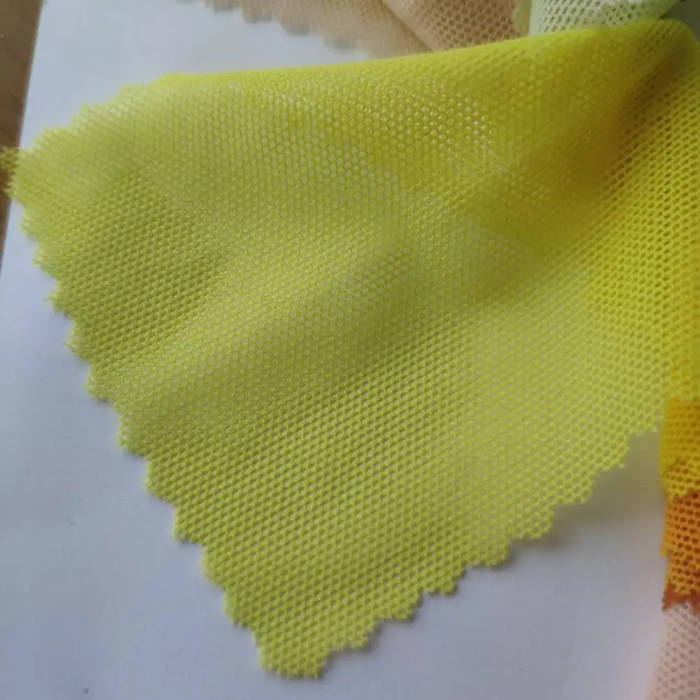 Сетчатая Ткань ширина 155*50 см нейлон спандекс 4 способ растягивания высокая эластичная шестиугольная 40D сетка - Цвет: 7 Lemon