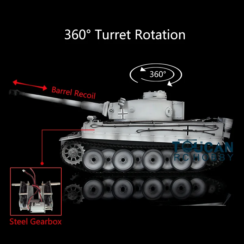Henglong 1/16 снег TK 6 0 S поколение инфракрасный боевой пластик Тигр I RC Танк 3818 стальная