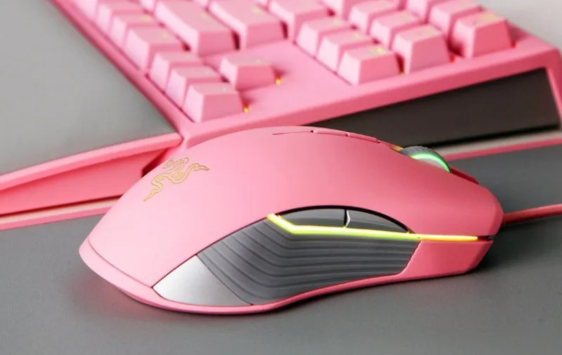 Original Razer Lancehed Quartz Pink gaming Mouse Tournament edition Professional wired game Mouse for girl