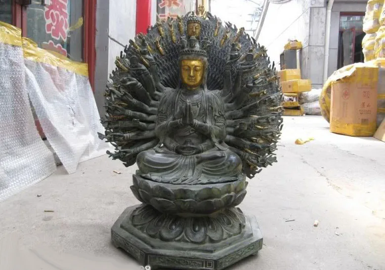 Народный латунный медный известный Guan Gong WeiTuo воин дверь Бог Вэй Туо рыцарь Будда