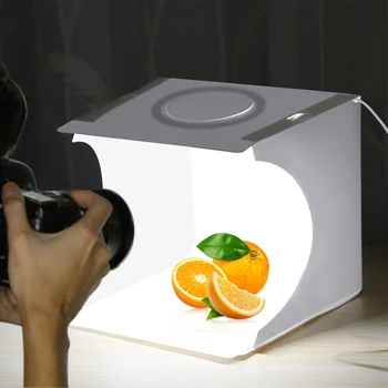 

Mini Lightbox Photo Studio Softbox Backlit Photobox Folding Light Box Photography Background Kit With 6 Backadrops For Camera