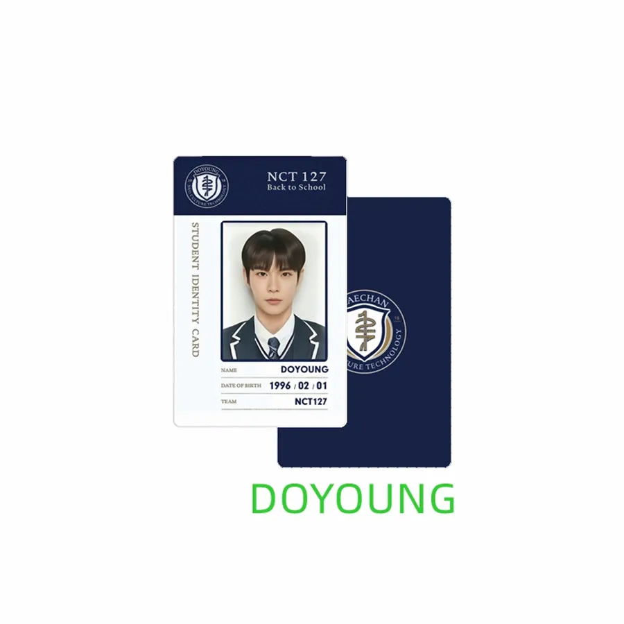 Doyoung Kpop NCT 127 автограф Фотокарта Taeyong Haechan ПВХ фото карта Jungwoo Taeil HD Коллекционная карта - Цвет: Doyoung