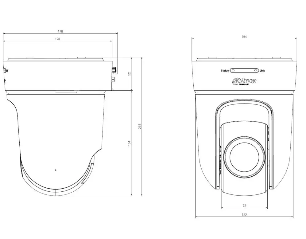 Dahua IP камера SD56230V-HNI 2MP 30x Starlight сетевая камера PTZ Поддержка Wifi Поддержка PoE+ 4,5 мм~ 135 мм объектив Встроенный микрофон