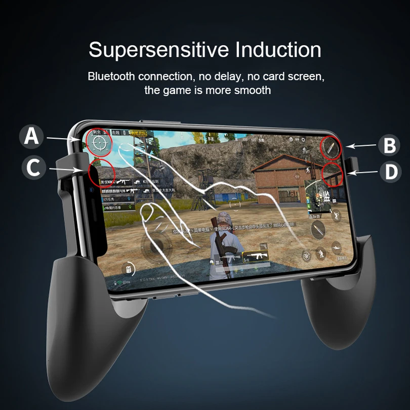  PUBG Mobile S7 Rechargable Wireless Gamepad Joystick Game Holder Bluetooth Controller for iOS 2-in-