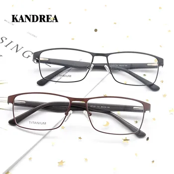 

KANDREA 2020 Fashion Eyewear Women Square Optical Prescription Spectacles Myopia Glasses Men Eyeglasses Titanium Frame Glasses