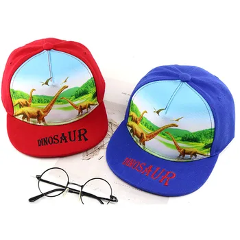 

2020 New Baby boy girl hat New hip hop cartoon dinosaur print baseball caps spring summer outdoor casual sun hats kids snapback