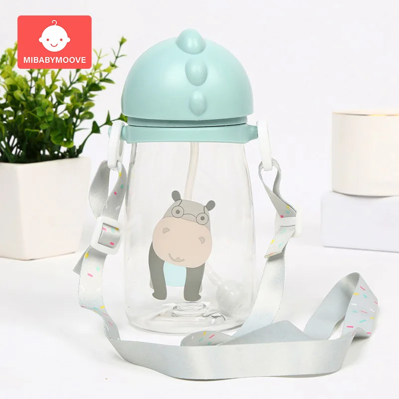 

500ml Cartoon Baby Straw Bottle Cup Leak Proof Infant Nursing Feeding Sippy Bottle Kids Baby Feeding Drinking Cup with Handle