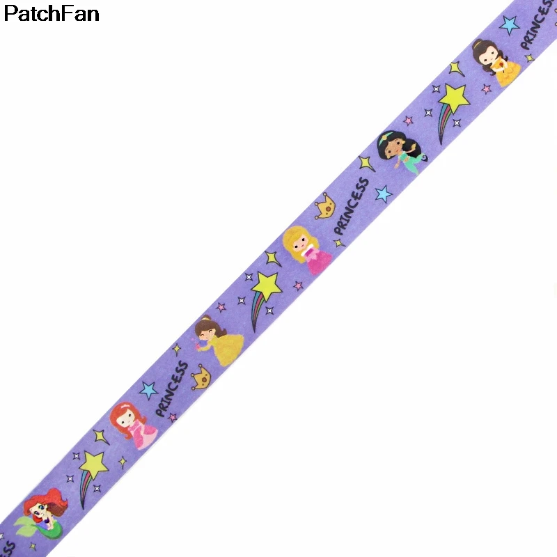 Patchfan принцесса мультфильм Забавный DIY Скрапбукинг дети клей Васи бумага маскировки клейкие ленты Печатный узор наклейки Наклейка A2424