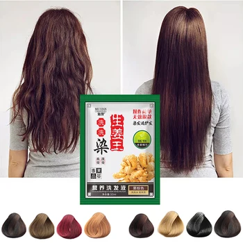 

1 Pcs Hair Shampoo Hair Color Natural Instant Hair Dye Only 5 Minutes White Grey Hair Cover Up Ginger Extracts Hair Styling Tool