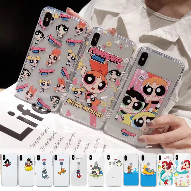 

Cute Powerpuff Girls Policemen INS Phone Case Cover For iPhone XS X Max Xr 11 Pro MAX 8 7 6 s Plus Cartoon Candy TPU Soft Funda