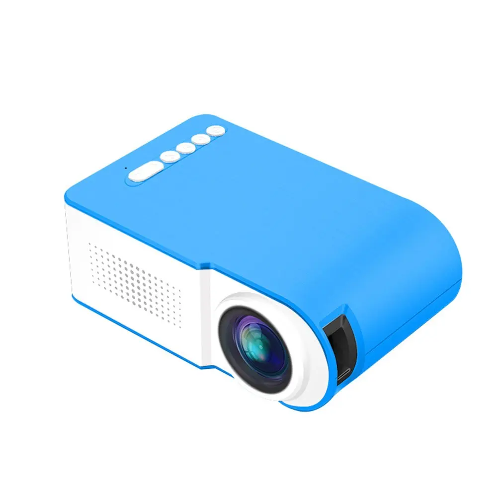

2019 New US Plug LED Mini Portable Projector 1080P HD Projection Yg210 Household Micro Mini Projector For Lesiure Blue