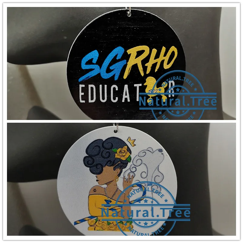 Sigma Gamma Rho Wooden Earrings | Украшения и аксессуары