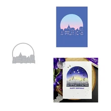 

Dies Scrapbooking Metal Half Circle House Cutting Dies Craft Embossing Make Paper Greeting Card Making Template DIY Handmade