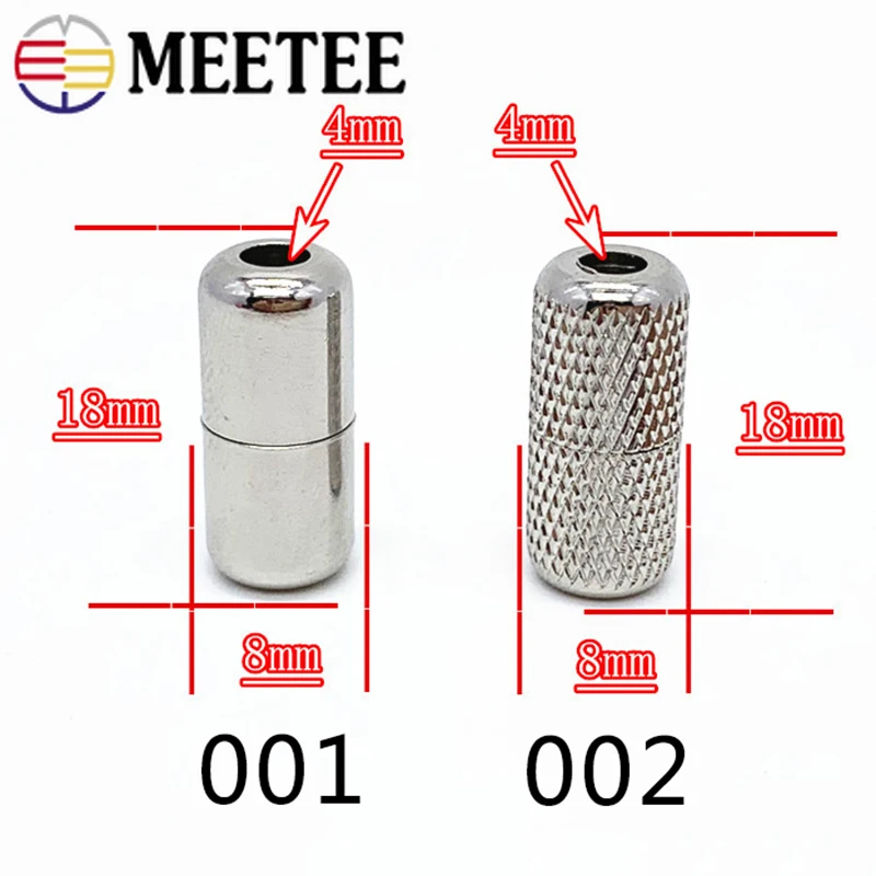 Meetee 10 шт. 18 мм металлические соединительные застежки шнурок замок DIY шнур для шляпы конец костюм стоппер крюк аксессуары DS011