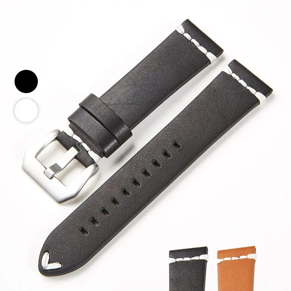 

Genuine Leather Watchband for Galaxy Watch Strap 18mm 20mm 22mm 24mm Watch Band for Tissot Timex Ome Wrist Bracelets DIY Replace