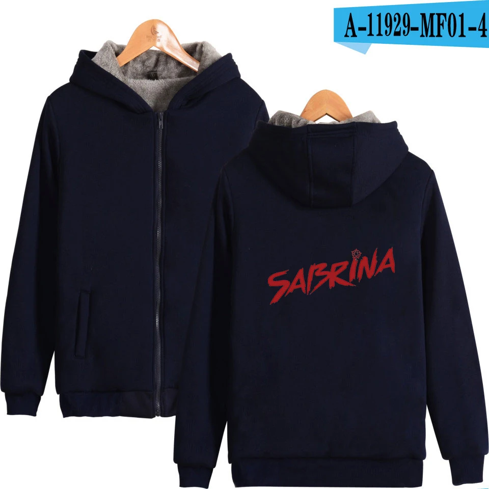 Sabrina, новая одежда для мужчин/женщин, толстовки на молнии, пальто, топ,, Повседневная Толстовка с капюшоном, топы, шапка, зимние толстовки, утолщенная теплая толстовка, одежда - Цвет: Picture color