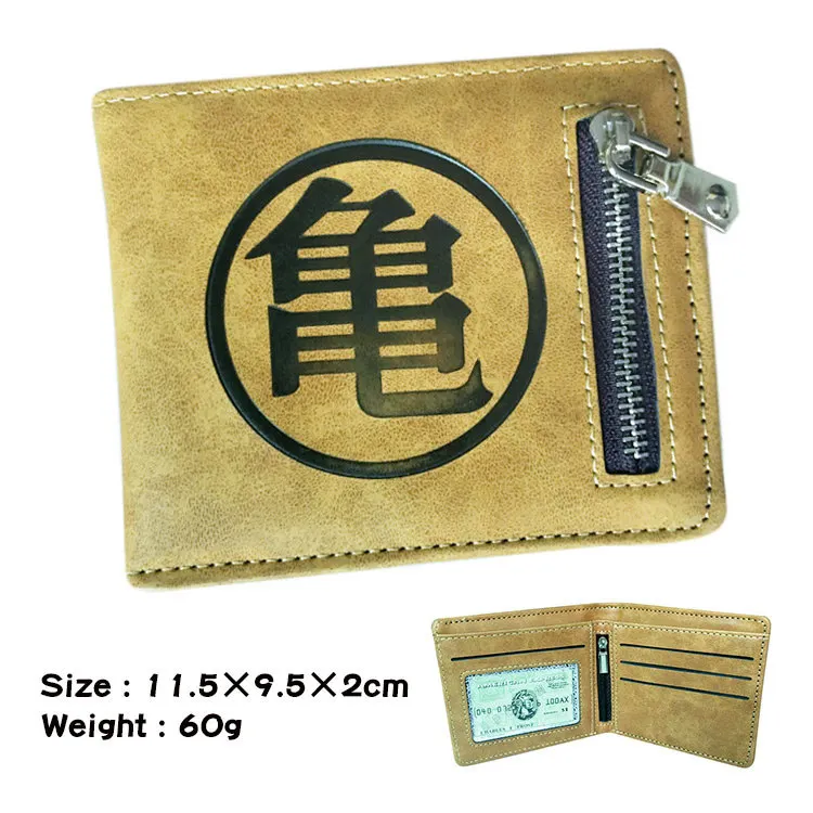 Короткий кошелек с рисунком из мультфильма «Жемчуг дракона Z», Женский кошелек для монет, мужской черный кожаный бумажник из искусственной кожи, подарок - Цвет: C