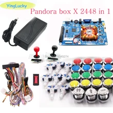 Caja Pandora 3D 2448 kit WiFi DIY Arcade Kit + 33mm botones LED + copia SANWA Joystick Arcade consola máquina hogar armario paquete