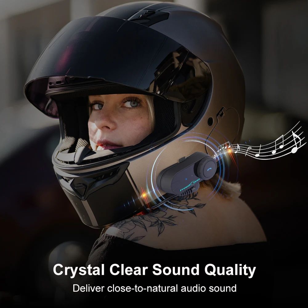 Original FreedConn TCOM VB 800m Bluetooth Motorcycle Helmet Intercom Interphone Headset With FM Radio T-COM VB Intercomunicador