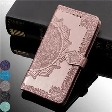 Dla iPhone 11 Pro XS Max XR skórzany futerał na telefon w wytłaczane kwiaty iPhone X XI Pro 5 5S SE 6 6S 7 8 Plus obudowa portfelowa futerały z klapką(China)