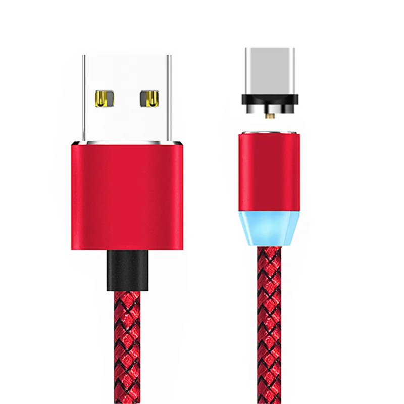red Type Cable Магнитный usb-кабель type C для samsung Galaxy S10 S10+ S9 S8 Plus A30 A50 A8s A9 Pro Магнитный кабель для мобильного телефона зарядное устройство Microusb - Цвет: red Type Cable